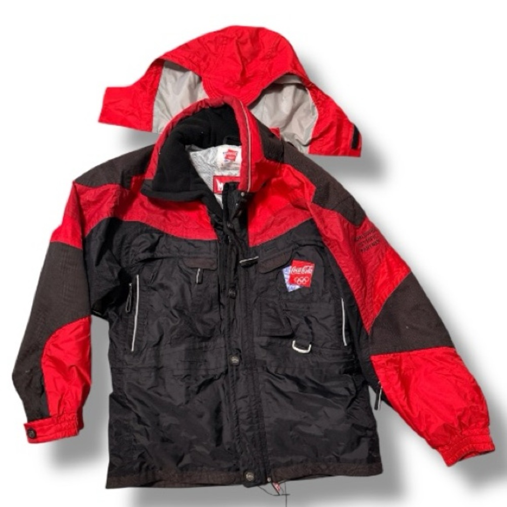 Marker VTG 2002 Salt Lake City Olympics Winter X Coca Cola Ski Jacket Size Large